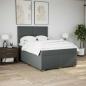 Preview: Boxspringbett mit Matratze Dunkelgrau 140x200 cm Stoff