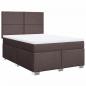 Preview: Boxspringbett mit Matratze Dunkelbraun 140x200 cm Stoff