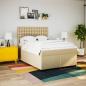 Preview: Boxspringbett mit Matratze Creme 160x200 cm Stoff