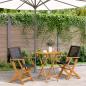 Preview: ARDEBO.de - 3-tlg. Bistro-Set Schwarz Poly Rattan und Massivholz