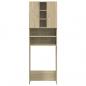 Preview: Waschmaschinenschrank Sonoma-Eiche 64x25,5x190 cm