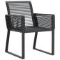 Preview: Gartenstühle 4 Stk. Schwarz Poly Rattan