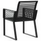 Preview: Gartenstühle 4 Stk. Schwarz Poly Rattan