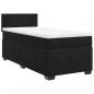 Preview: Boxspringbett mit Matratze Schwarz Samt