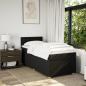 Preview: Boxspringbett mit Matratze Schwarz Stoff