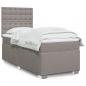 Preview: ARDEBO.de - Boxspringbett mit Matratze Taupe 100x200 cm Stoff