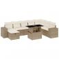 Preview: 9-tlg. Garten-Sofagarnitur mit Kissen Beige Poly Rattan