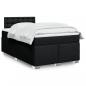 Preview: ARDEBO.de - Boxspringbett mit Matratze Schwarz 120x200 cm Stoff