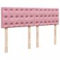 Preview: Boxspringbett mit Matratze Rosa 140x190 cm Samt