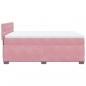 Preview: Boxspringbett mit Matratze Rosa 140x190 cm Samt