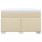 Preview: Boxspringbett mit Matratze Creme 120x190 cm Stoff