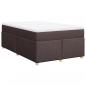 Preview: Boxspringbett mit Matratze Dunkelbraun 120x200 cm Stoff