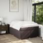 Preview: Boxspringbett mit Matratze Dunkelbraun 120x200 cm Stoff