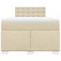 Preview: Boxspringbett mit Matratze Creme 120x190 cm Stoff