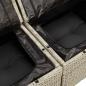 Preview: Gartensofa mit Kissen 2-Sitzer Hellgrau Poly Rattan