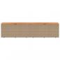 Preview: Gartentruhe Beige 220x50x54 cm Poly Rattan Akazienholz