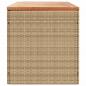 Preview: Gartentruhe Beige 220x50x54 cm Poly Rattan Akazienholz