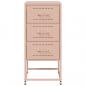 Preview: Nachttische 2 Stk. Rosa 36x39x78 cm Stahl