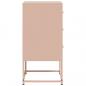 Preview: Nachttische 2 Stk. Rosa 36x39x78 cm Stahl