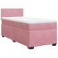 Preview: Boxspringbett mit Matratze Rosa 90x190 cm Samt