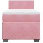 Preview: Boxspringbett mit Matratze Rosa 90x190 cm Samt