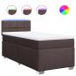 Preview: Boxspringbett mit Matratze Dunkelbraun 80x200 cm Stoff