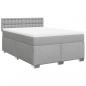 Preview: Boxspringbett mit Matratze Hellgrau 140x200 cm Stoff