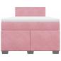 Preview: Boxspringbett mit Matratze Rosa 120x200 cm Samt