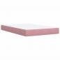 Preview: Boxspringbett mit Matratze Rosa 120x200 cm Samt