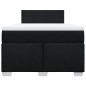 Preview: Boxspringbett mit Matratze Schwarz 120x190 cm Stoff