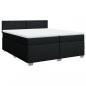 Preview: Boxspringbett mit Matratze Schwarz 200x200 cm Stoff