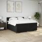 Preview: Boxspringbett mit Matratze Schwarz 200x200 cm Stoff