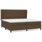 Preview: Boxspringbett mit Matratze Dunkelbraun 200x200 cm Stoff