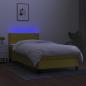 Preview: Boxspringbett mit Matratze & LED Grün 100x200 cm Stoff