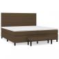 Preview: Boxspringbett mit Matratze Dunkelbraun 200x200 cm Stoff