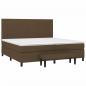 Preview: Boxspringbett mit Matratze Dunkelbraun 200x200 cm Stoff