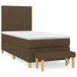 Preview: Boxspringbett mit Matratze Dunkelbraun 80x200 cm Stoff