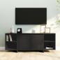 Preview: ARDEBO.de - TV-Schrank Schwarz 130x35x50 cm Holzwerkstoff