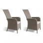 Preview: ARDEBO.de - Keter Gartensessel Vermont 2 Stk. Verstellbar Cappuccino-Braun