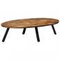 Preview: Couchtisch Recyceltes Massivholz Teak Oval 120x60x30 cm