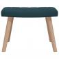 Preview: Relaxsessel mit Hocker Blau Samt