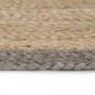 Preview: Teppich Handgefertigt Jute mit Grauem Rand 240 cm