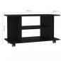 Preview: TV-Schrank mit Rollen Schwarz 80x40x45 cm Holzwerkstoff