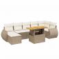 Preview: 8-tlg. Garten-Sofagarnitur mit Kissen Beige Poly Rattan