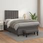 Preview: Boxspringbett mit Matratze Grau 120x190 cm Kunstleder