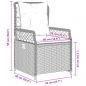 Preview: Gartensessel 2 Stk. Verstellbar Grau Poly Rattan