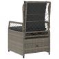 Preview: Gartensessel 2 Stk. Verstellbar Grau Poly Rattan