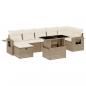 Preview: 8-tlg. Garten-Sofagarnitur mit Kissen Beige Poly Rattan