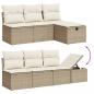 Preview: 8-tlg. Garten-Sofagarnitur mit Kissen Beige Poly Rattan