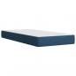 Preview: Boxspringbett mit Matratze Blau 90x200 cm Stoff